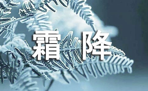 霜降句子(精选30句)